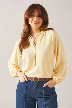 wallis Womens Petite Woven Tie Neck Blouse