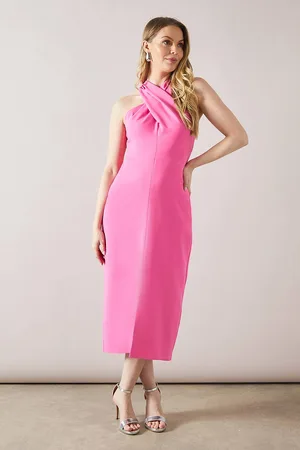 wallis Womens Crepe Halter Neck Pencil Dress