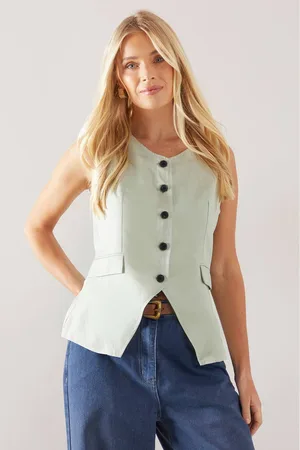 wallis Womens Petite Button Through Waistcoat