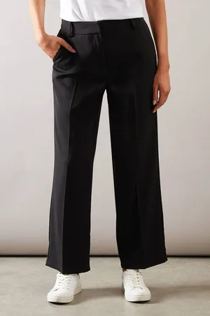 wallis Womens Petite High Waist Straight Leg Trouser