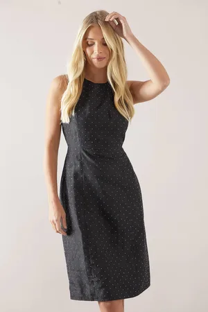 wallis Womens Petite Hotfix Burnout Floral Pencil Dress