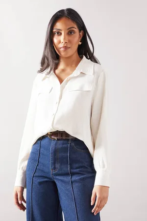 wallis Womens Petite Pocket Button Through Shirt