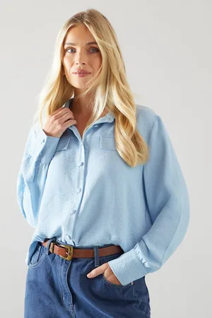 wallis Womens Petite Pocket Button Through Shirt