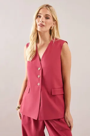 wallis Womens Petite Three Button Pocket Detail Waistcoat