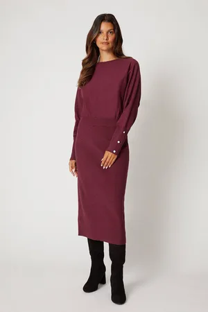 wallis Womens Batwing Knitted Dress