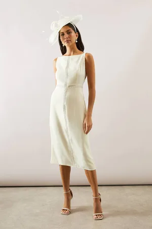 wallis Womens Beaded Trim Pencil Dress