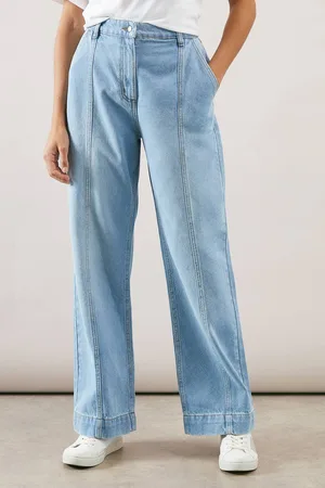 wallis Womens Seam Detail Wide Leg Jean