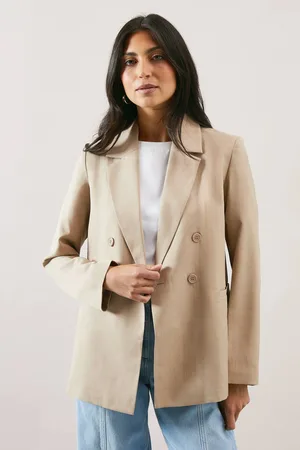 wallis Womens Double Breasted Collared Blazer