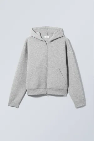 Weekday STANDARD ZIP HOODIE - Zip-up sweatshirt - light grey