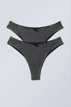 Weekday Pointelle Brazilian Bow Briefs