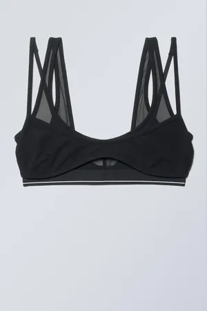 Weekday Layered Cotton Mesh Bra