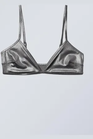 Weekday Minimal Glitter Bikini Top