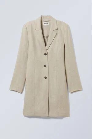 Weekday Knee-length Linen Blend Coat