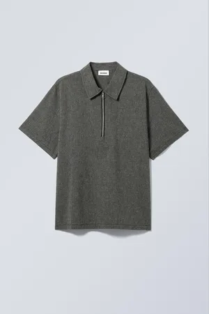 Weekday Relaxed Short Sleeve Zip Shirt