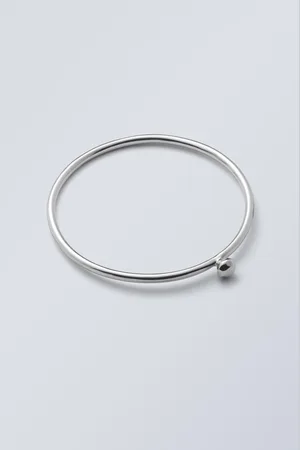 Weekday Diamond-Shaped Metal Stone Bracelet