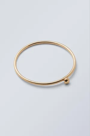 Weekday Diamond-Shaped Metal Stone Bracelet
