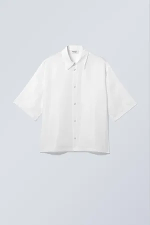 Weekday Oversized Organza Short Sleeve Shirt