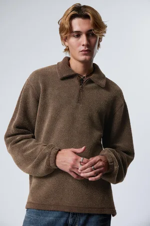Weekday Boxy Half-Zip Fleece Sweatshirt
