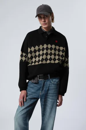Weekday Loose Graphic Polo Sweatshirt