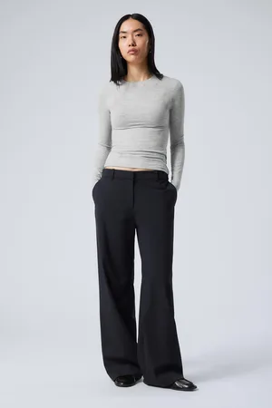 Weekday Low Rise Straight Leg Suiting Trousers