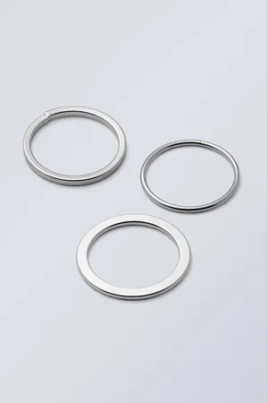 Weekday 3-pack Minimal Steel Rings