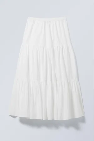 Weekday Tiered Maxi Poplin Skirt