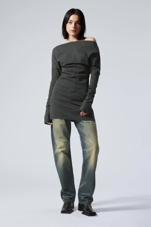 Weekday Long-Sleeved Off-Shoulder Mini Dress