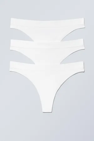 Weekday 3-pack Cat Soft Seamless High Rise Thongs