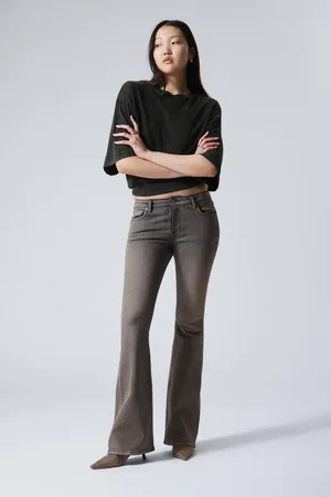 Weekday Flame Low Rise Slim Flared Leg Jeans