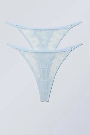 Weekday 2-pack Zelda Lace Thongs