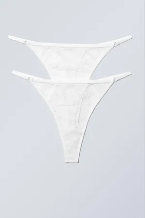 Weekday 2-pack Zelda Lace Thongs