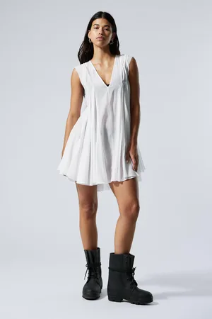 Weekday Flowy V-Neck Mini Dress