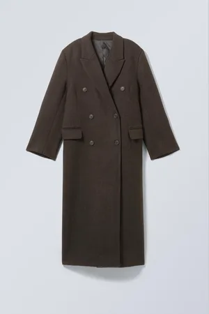 Weekday Oversized Double-Breasted Wool-Blend Coat