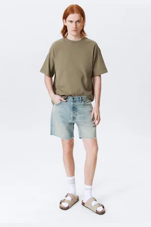 Weekday Space Relaxed Mid-thigh Denim Shorts