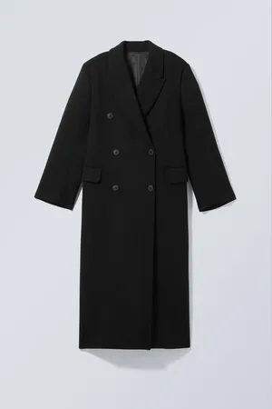Weekday Oversized Double-Breasted Wool-Blend Coat