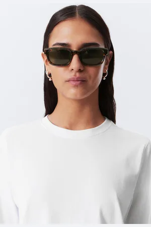 Weekday Bold Rectangular Frame Unisex Sunglasses