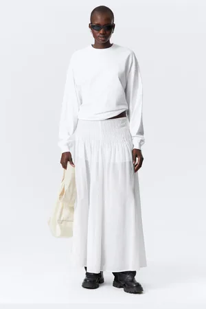 Weekday Pleated Mid Rise Maxi Skirt