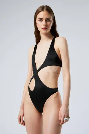 Weekday Sculptural Asymmetric Cut-Out Swimsuit
