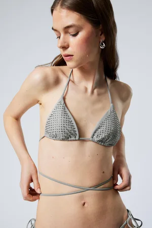 Weekday Rhinestone Wrap Bikini Top