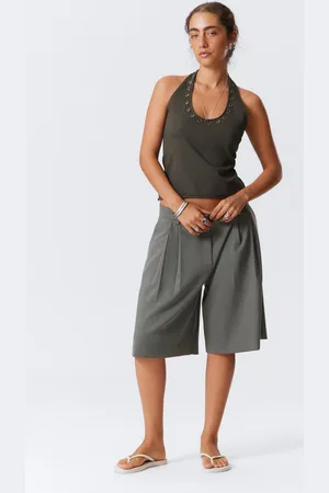Weekday Wide Pleated Tailored Shorts