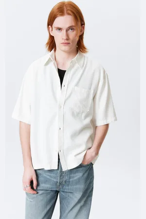 Weekday Relaxed Short-Sleeved Linen-Blend Shirt
