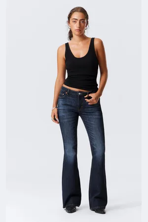 Weekday Flame Low Rise Slim Flared Leg Jeans
