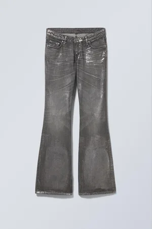 Weekday Nova Foil Low Slim Bootcut Jeans