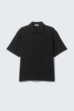 Weekday Knitted Short-Sleeved Button-Up Shirt