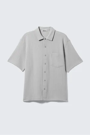 Weekday Knitted Short-Sleeved Button-Up Shirt