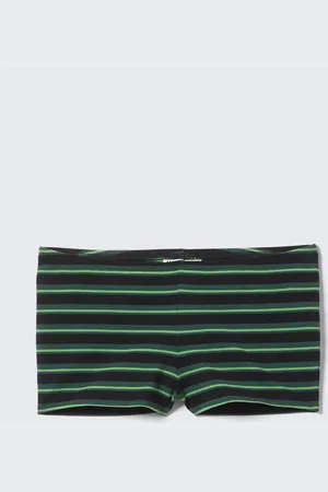Weekday Striped Mid-Rise Jersey Hot Pants