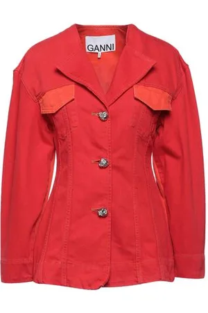 Ganni COATS & JACKETS - Denim outerwear - on YOOX.com