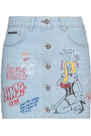 Philipp Plein BOTTOMWEAR - Denim skirts - on YOOX.com