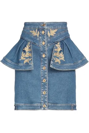 Moschino BOTTOMWEAR - Denim skirts - on YOOX.com