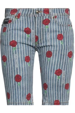 VERSACE BOTTOMWEAR - Denim shorts - on YOOX.com